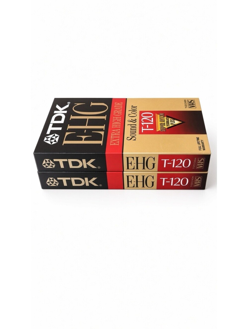 2 Pack TDK EHG T-120 VHS Sealed Extra High Grade Super Avilyn Blank Tape NOS